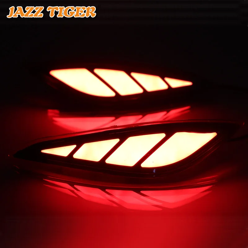 Джаз тигр 2 шт мульти-функции Автомобильный светодиодный задний противотуманный