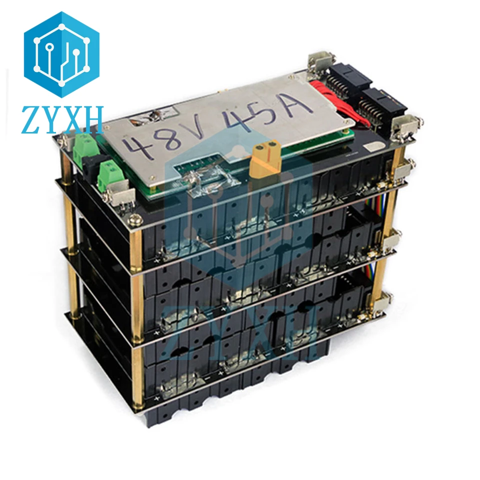 Cena BMS 13S 14S 20A 45A Moc ściany 48V 52V 18650 Akumulatory Box Warstwa Budowy Banku Mocy DIY Uchwyt Baterii Przechowywania Dla UPS Ebike