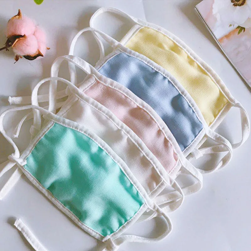 Детская многоразовая маска для рта хлопковая противозагрязняющая пыль