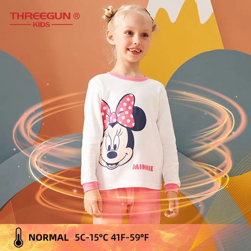 THREEGUN X Disney термобелье для маленьких девочек девочек-подростков Минни Маус Дейзи