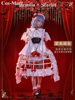 cos mart game touhou project remilia scarlet cosplay costume demon gothic sweet formal dress activity party role play clothing