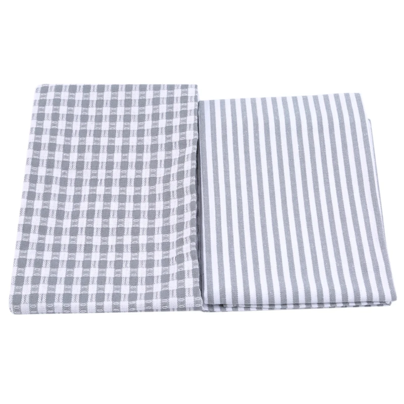Серые и белые клетчатые полосы классические хлопчатобумажные салфетки простые