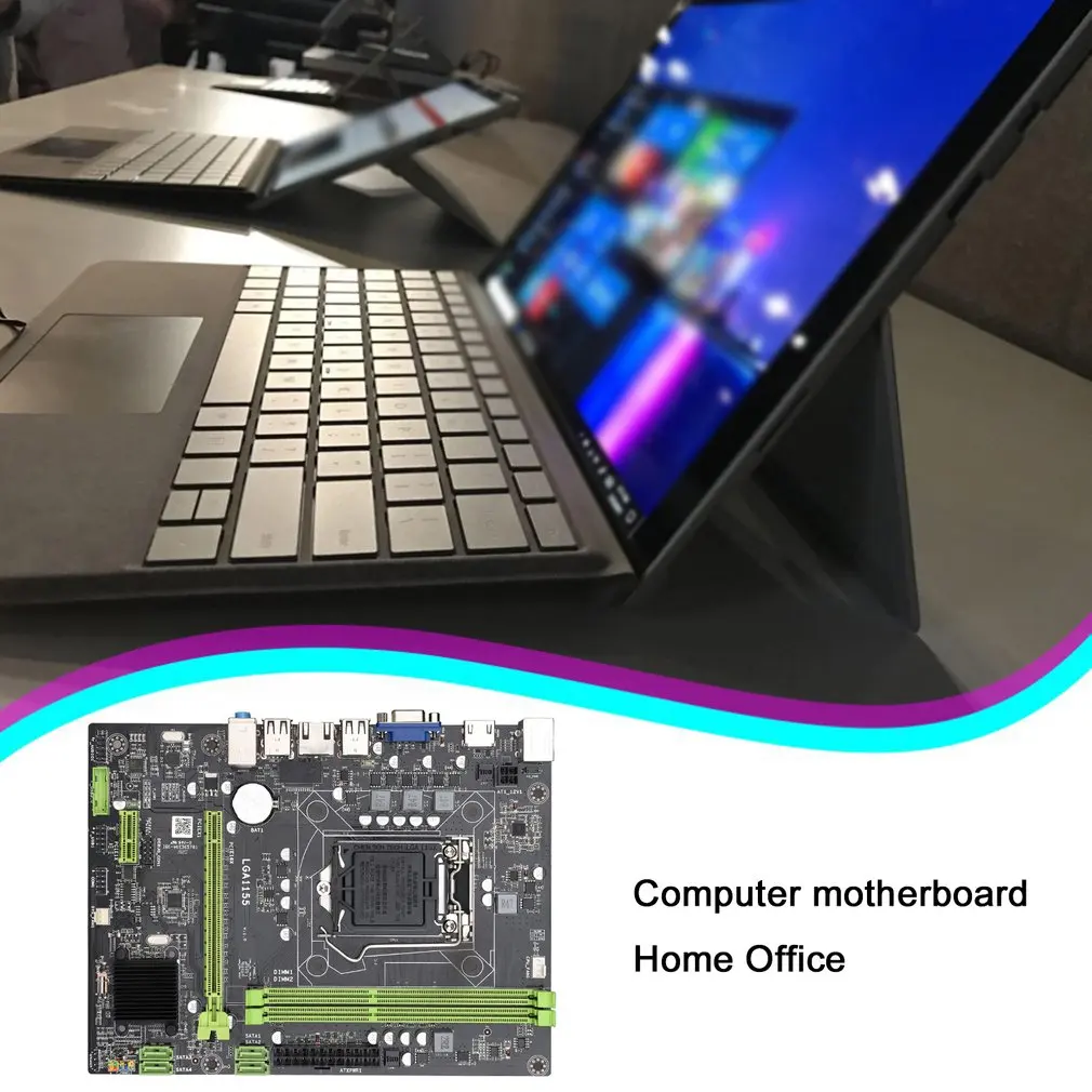 Материнская плата H61B LGA 2021 m чипсет SATA 2 H61 поддержка процессора Intel Core серии 1155