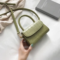 womens pu small square bag shoulder bag 2020 new korean fashion stone pattern small square bags wild foreign style new handbags