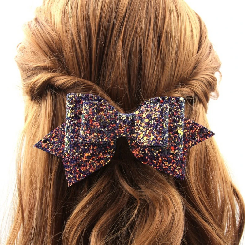 

Leather Bowknot hairclips for Cute Girls Barrettes Safty Hairpins Headwear Kids Beautiful Hair Accessories