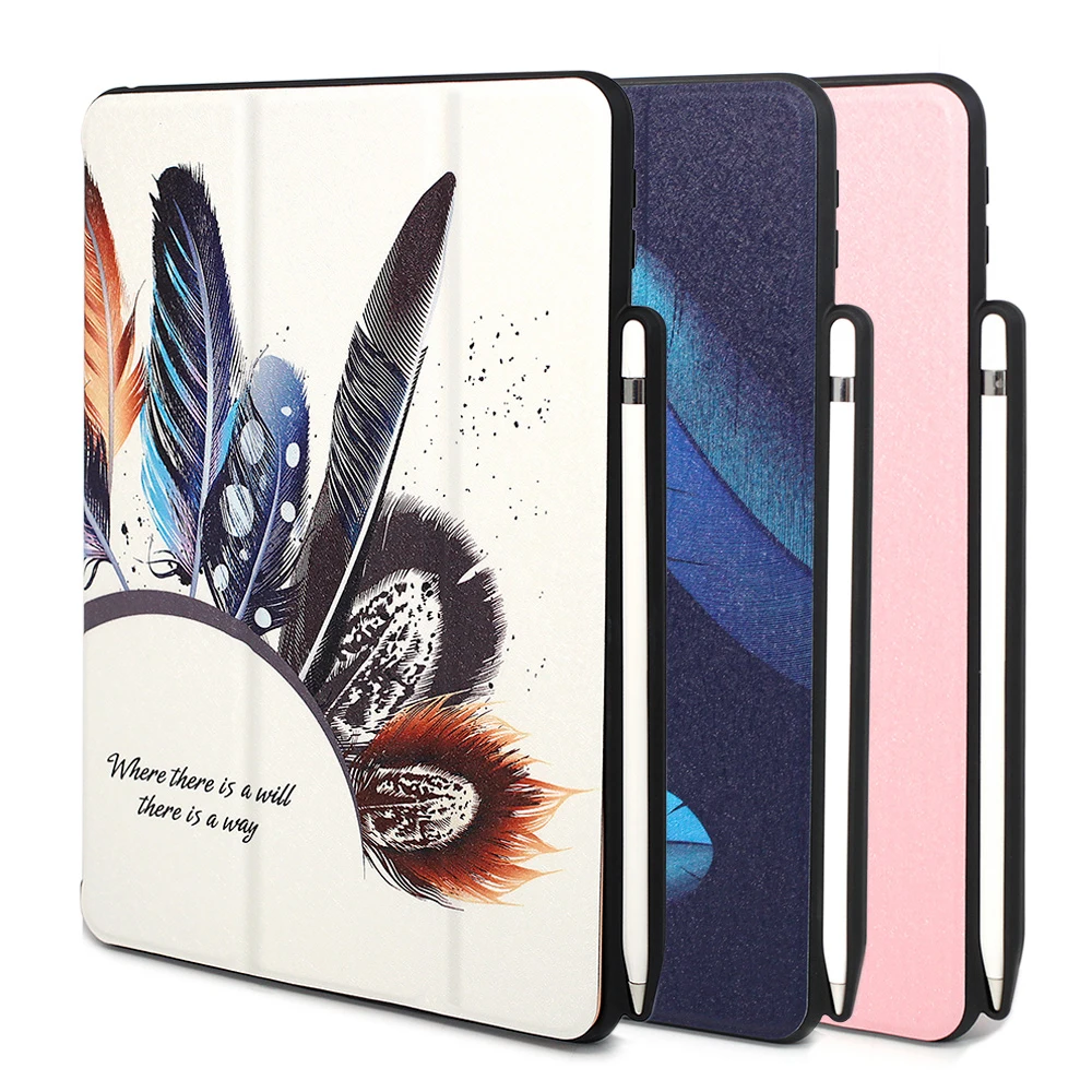 Кожаный чехол книжка Slik для iPad 9 7 2018 с отделением карандашей слотом Smart Sleep Auto Wake