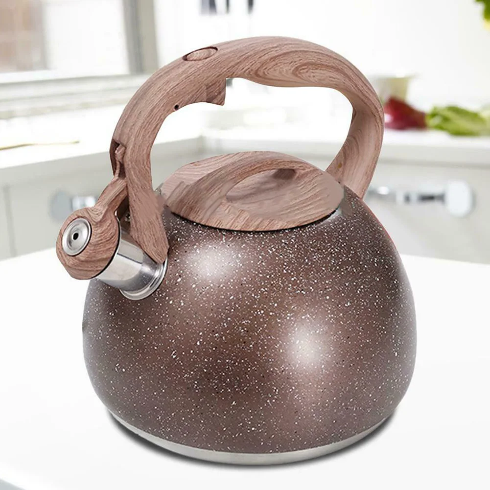 Чайник автоматический с антиперегревом, сигнализирующий свисток, из нержавеющей стали объемом 3 литра для газовой плиты, посуды для готовки кофе, неприхотливого к ржавчине, подходящего для индукционной плиты.