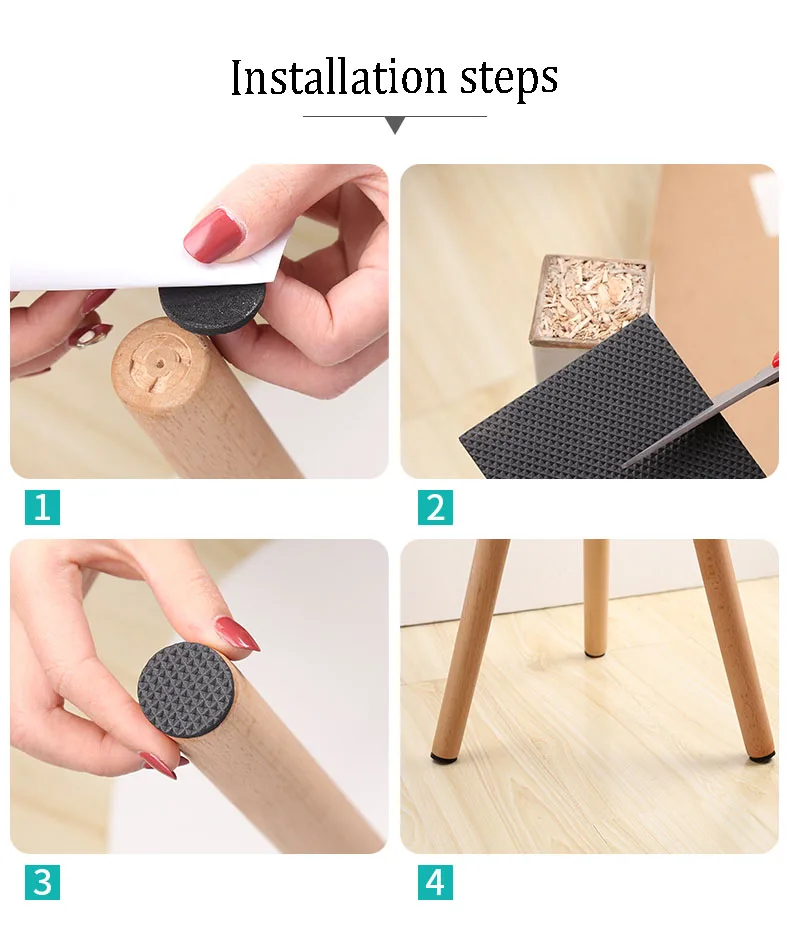 3 72 шт. противоскользящие мягкие самоклеящиеся износостойкие коврики для