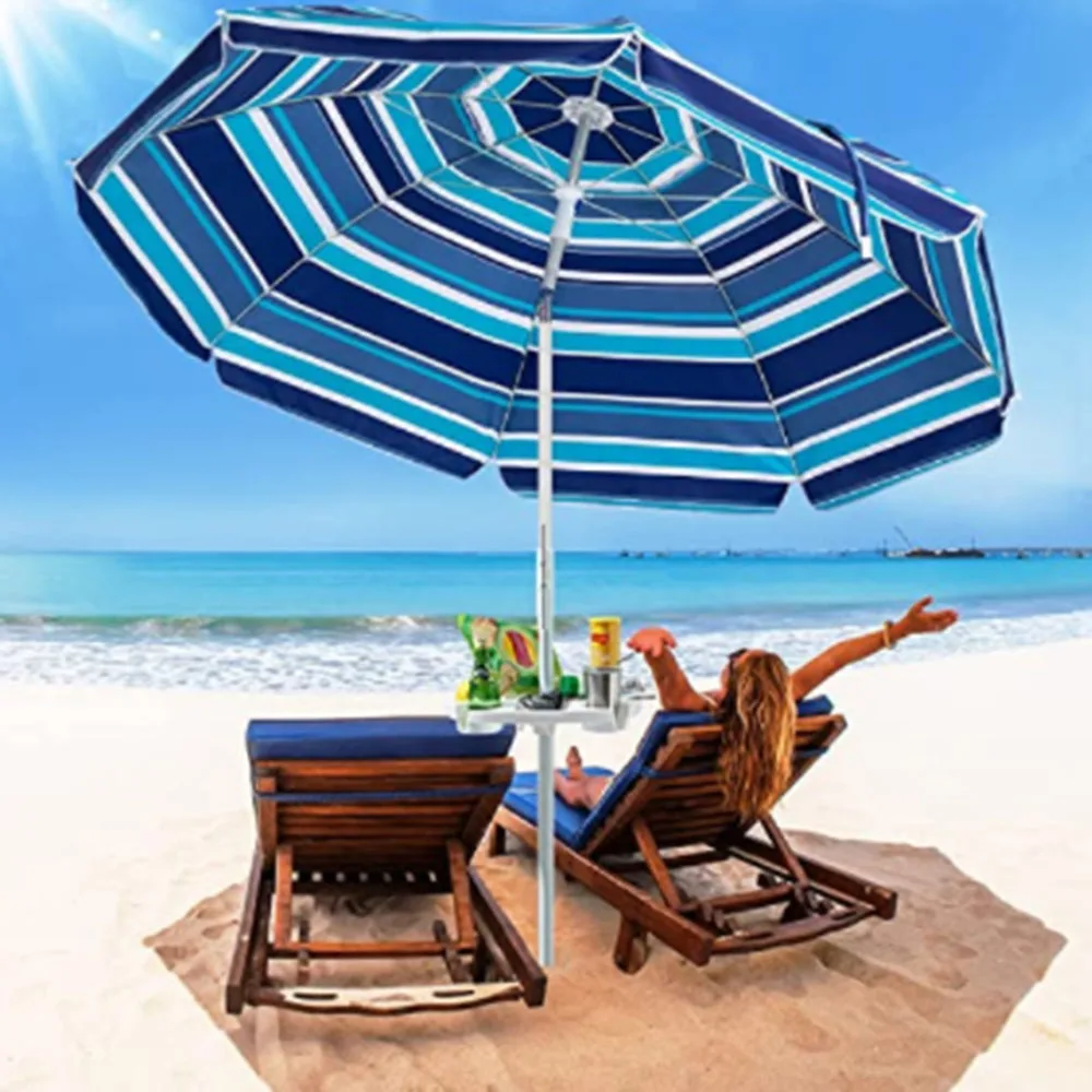 

Beach Umbrella Table Tray Snack Water Cup Holder Beverage Bottle Holder For Patio Swimming Pool With Cup Holders Practical