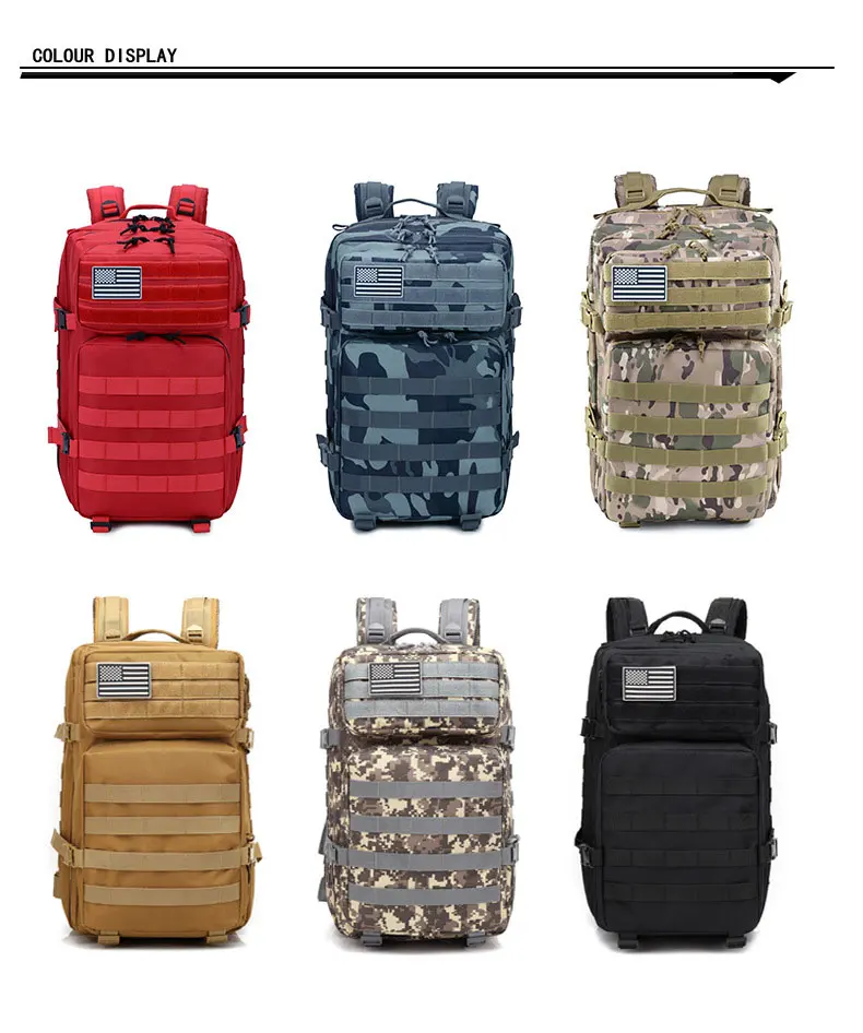 Военный Тактический Рюкзак Molle 45L армейская штурмовая сумка охотничий походный рюкзак Открытый EDC водонепроницаемая сумка дорожный рюкзак