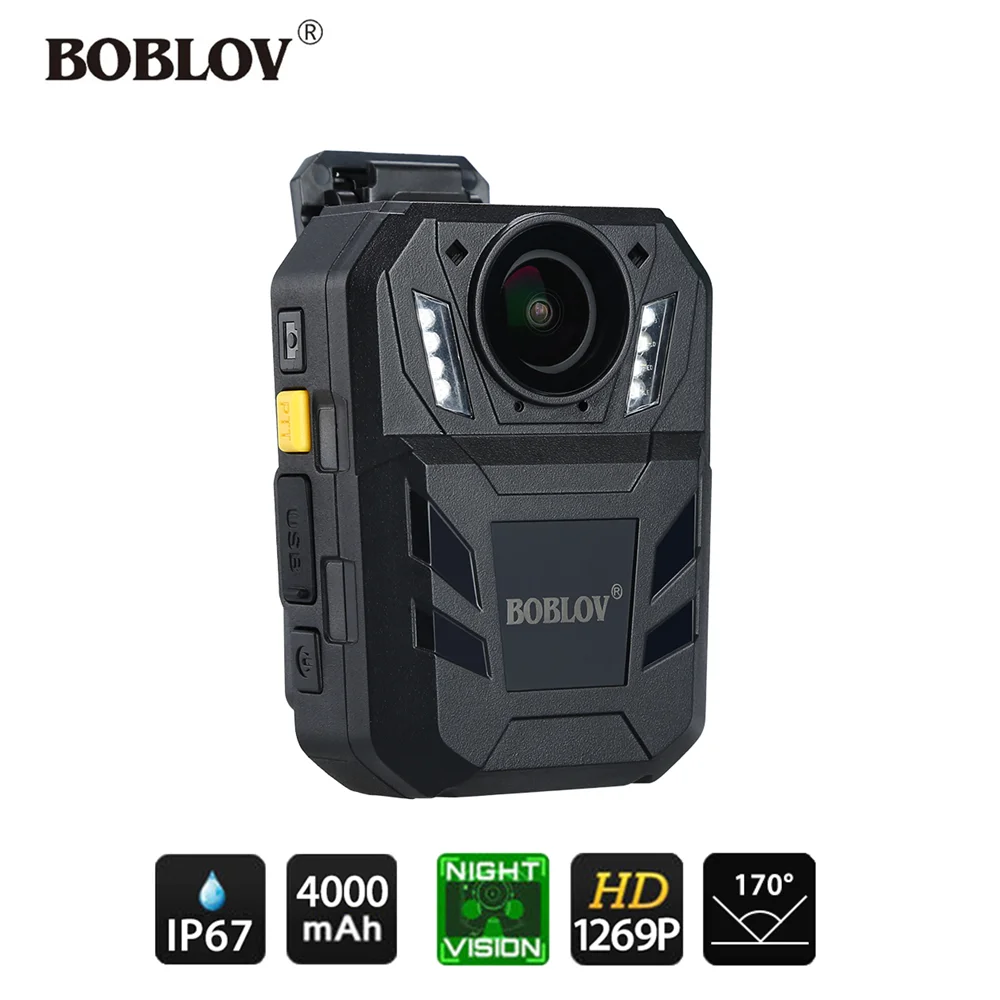 BOBLOV WA7-D мини-камера HD 1296P носимая камера ИК-видеорегистратор безопасности с