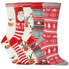Behogar 5 пар для женщин рождественские носки милые теплые зимние гольфы для детей от двух до четырех носки без пятки среднего размера для Xmas вечерние праздничный костюм поставки новогодние товары подарки на новый г