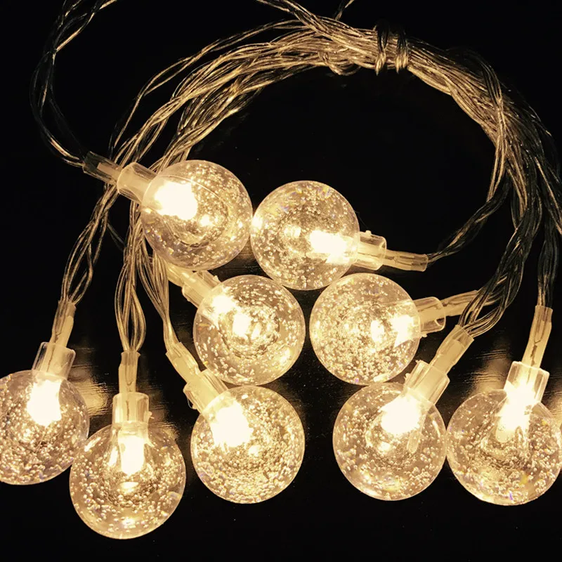 

Led String Lights Fairy Gypsophila Bubble Ball Lamp Holiday Lighting Garland Battery Indoor for Wedding Christmas Decoration