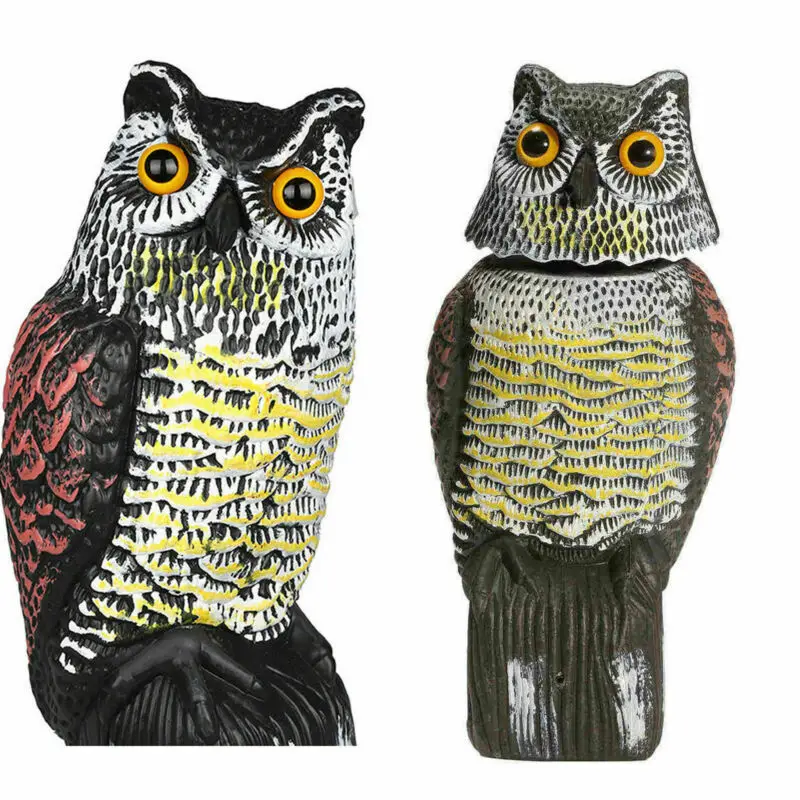 1 шт. большая Реалистичная приманка в виде совы с вращающейся головкой птица