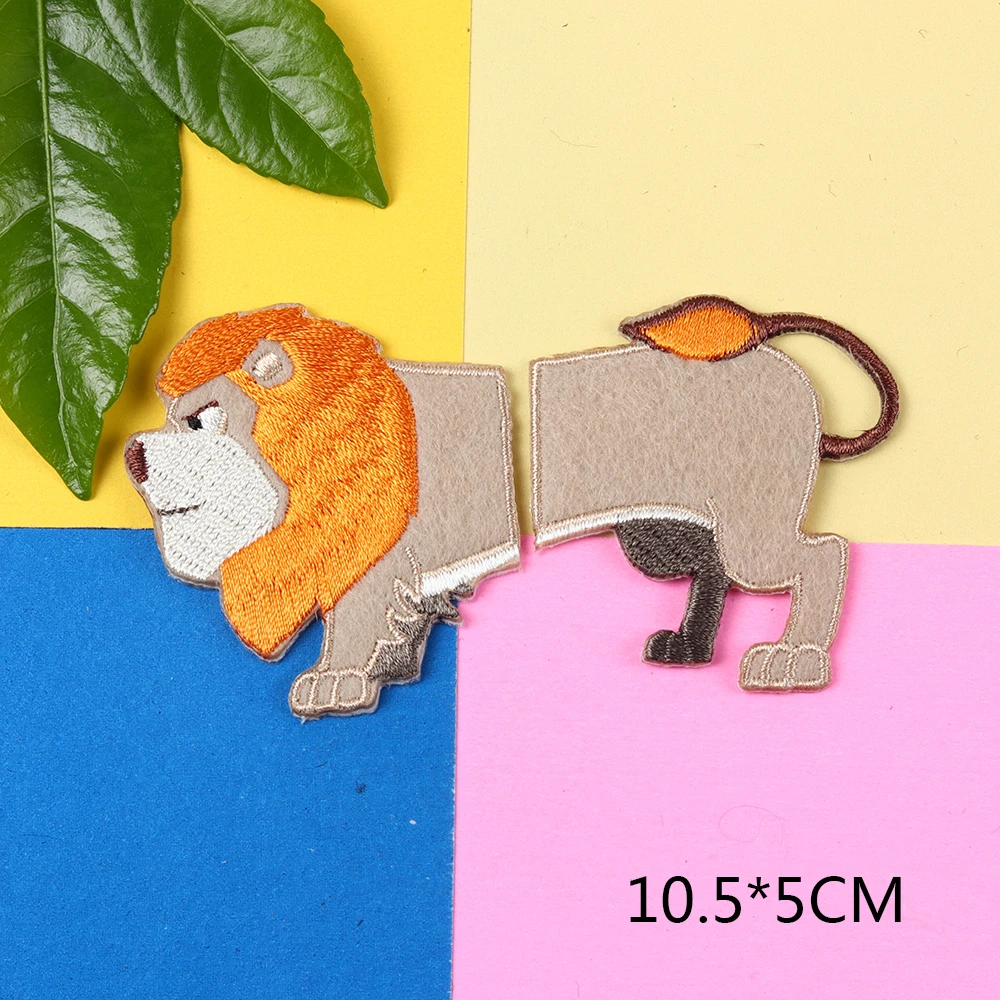 С рисунком животных в виде пасти акулы кроликов львы зебры тигры патчи пришить