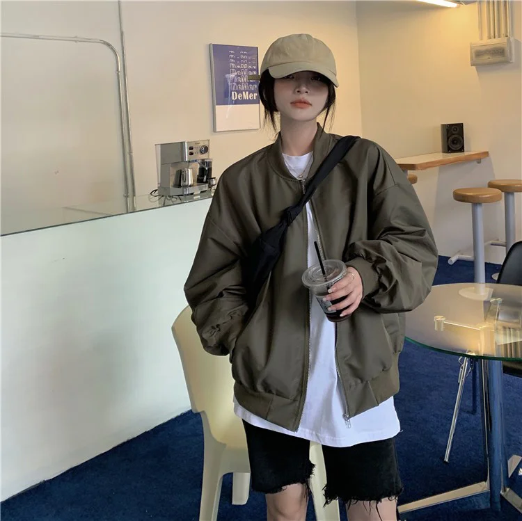 

Couple Baseball Uniform Coat Women's Trendy High Street Jacket Spring and Autumn 2021 New Korean Style Versatile Loose Top
