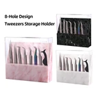 Держатель для пинцета с 8 отверстиями, удобный прочный органайзер из акрила для макияжа, пинцет для наращивания ресниц