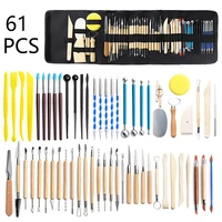 61pcs polymer clay tools ball stylus dotting tools modeling clay sculpting tools set rock painting kit for sculpture pottery