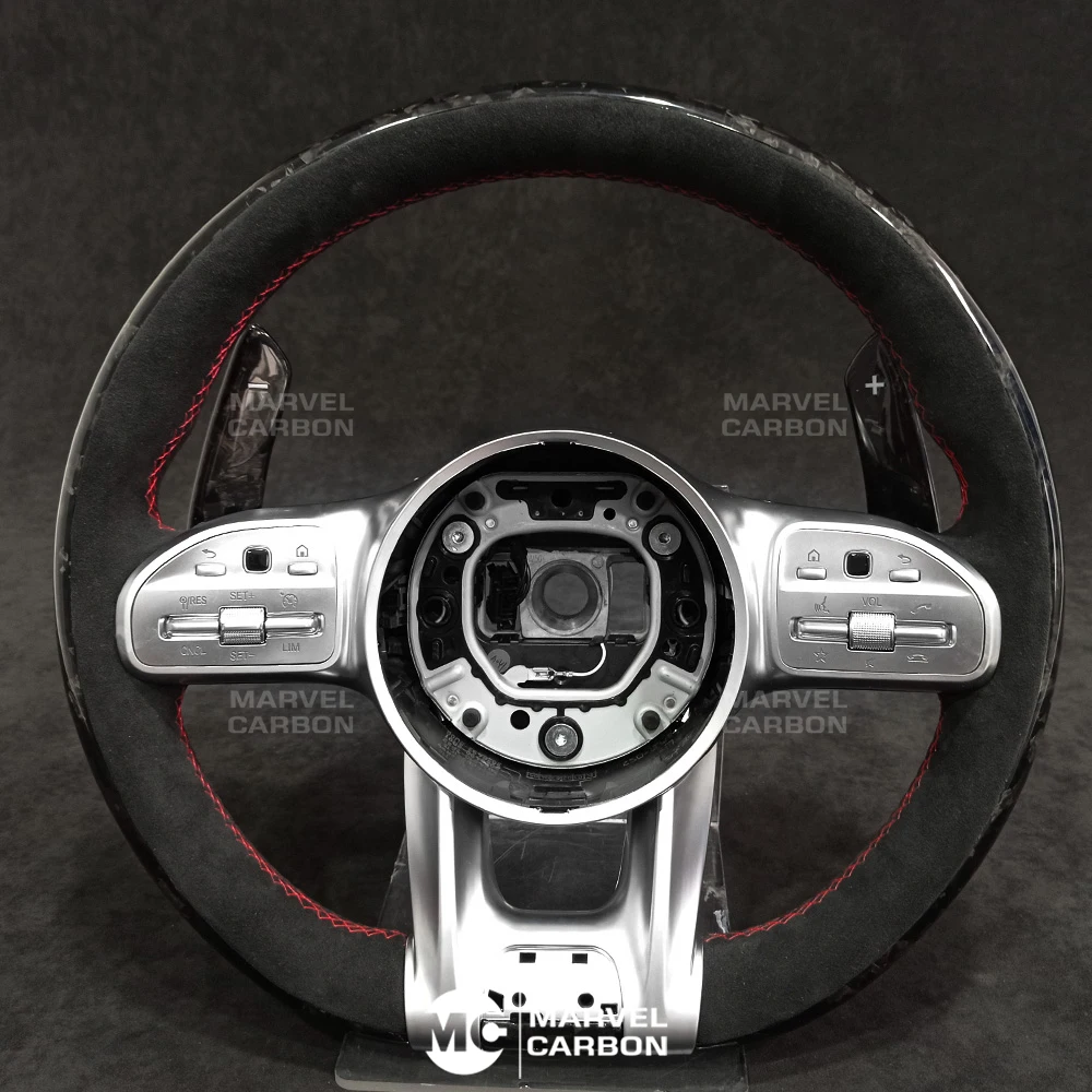 

100% натуральное углеродное волокно рулевое колесо, совместимое с Benz AMG