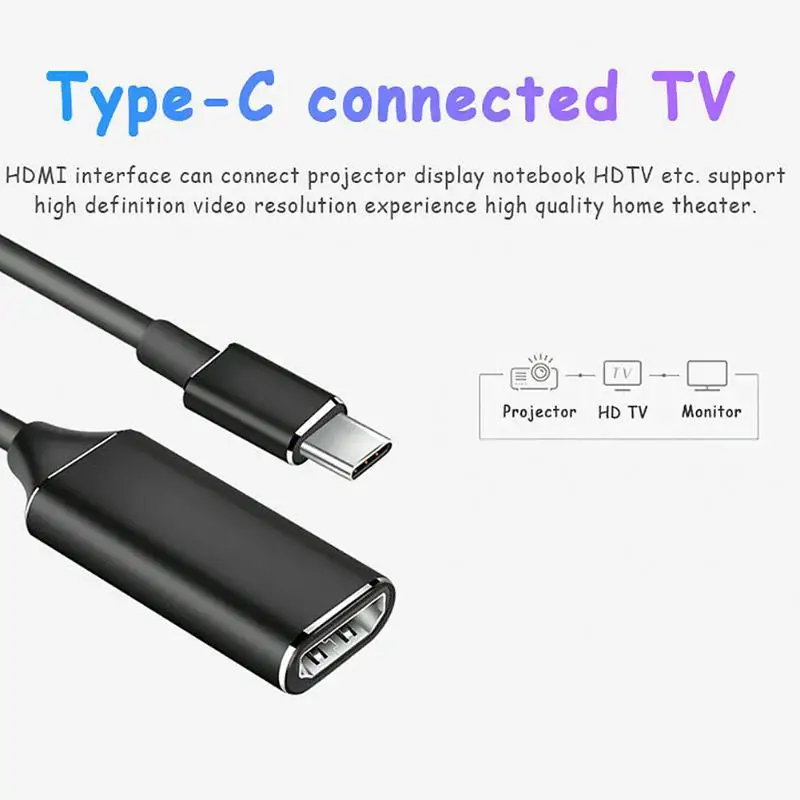 USB-C концентратор Тип с разъемами типа C и совместимому HDMI HD ТВ адаптер USB 3 1 4K