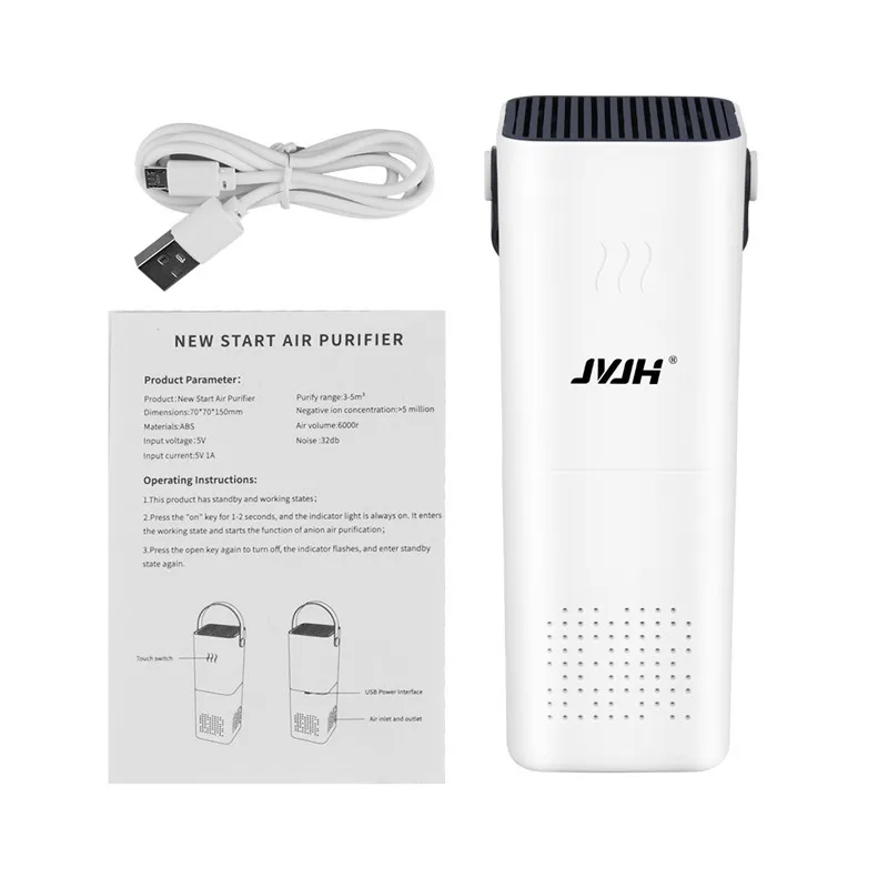 

Negative Ion Car Air Purifier Humidifier Air Freshener Three Layer Fomadehyde Removal Benzene Acetone Air Cleaner for Dust Smoke