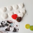 Силиконовая форма для торта с 8 емкостями, антипригарная термостойкая многоразовая форма для выпечки, сделай сам, день рождения, фотоформа для Мусса с сердцем