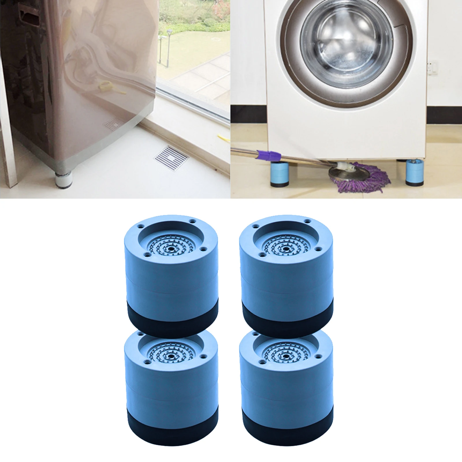 

4Pcs WASHING MACHINE ANTI VIBRATION PADS MUTE FOT WASHER AND DRYER REFRIGERATOR