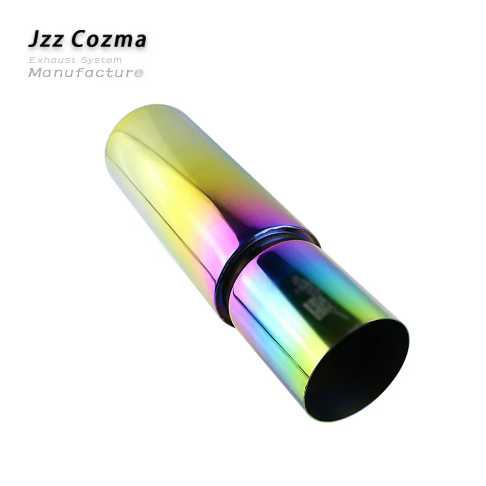 JZZ Универсальный 201 нержавеющая сталь сгоревший синий Глушитель выхлопная труба