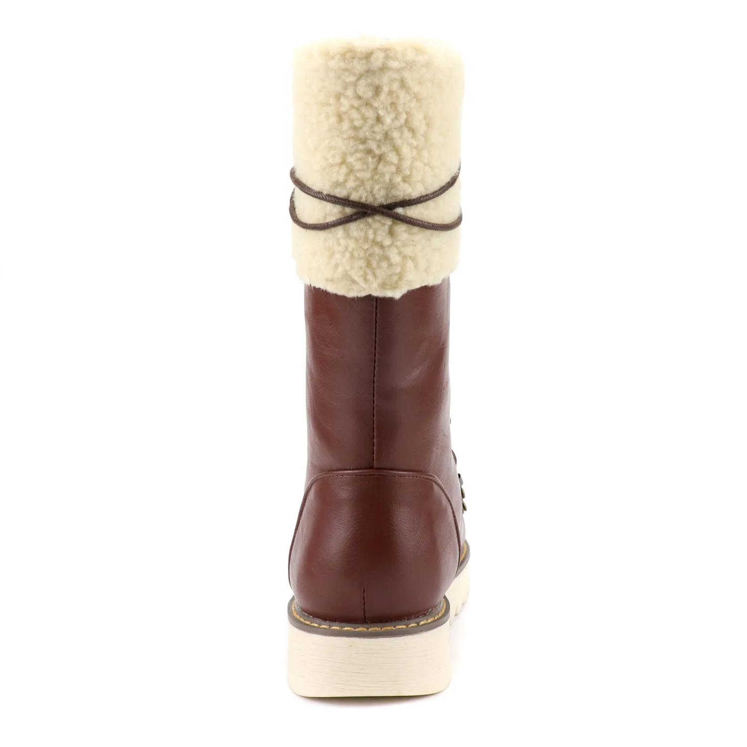 New Warm Winter Boots Women Fashion Lace-Up PU Leather Women Boots Non-slip Comfort Plush Warm Waterproof Snow Boots g678