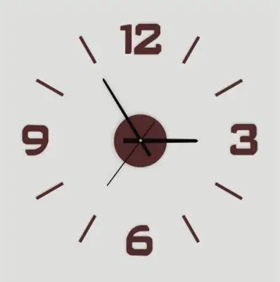 

Nordic Creative Wall Clock Sticker Large Acrylic Mute Handmade Wall Clocks Living Room Art Duvar Saat Industrial Design AC50AL