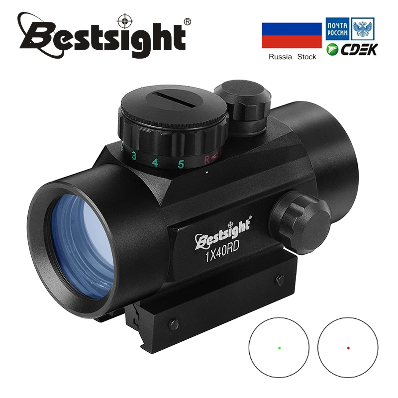 1x40 Red Dot прицел тактический прицел зеленый Red Dot коллиматор в горошек с 11 мм/20 мм рейку Airsoft воздуха Охота