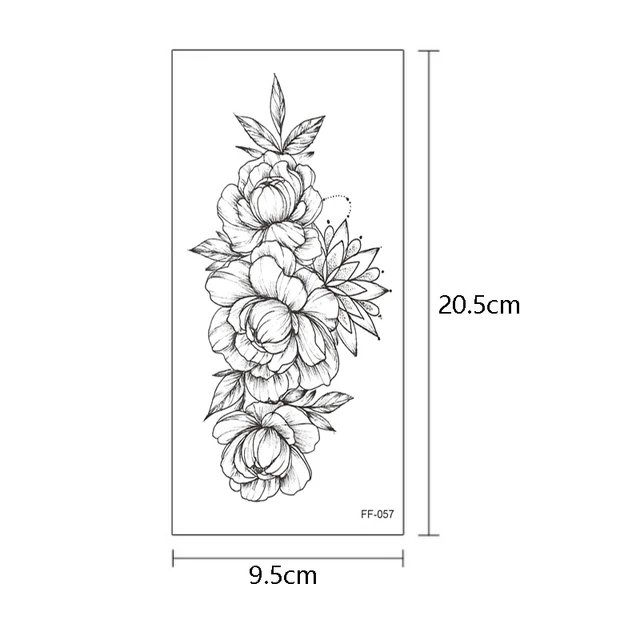 fake henna tattoo mandala lotus flowers jewery arabic indian egyptian tattoo sleeve hand finger breast tatoo black waterproof 2