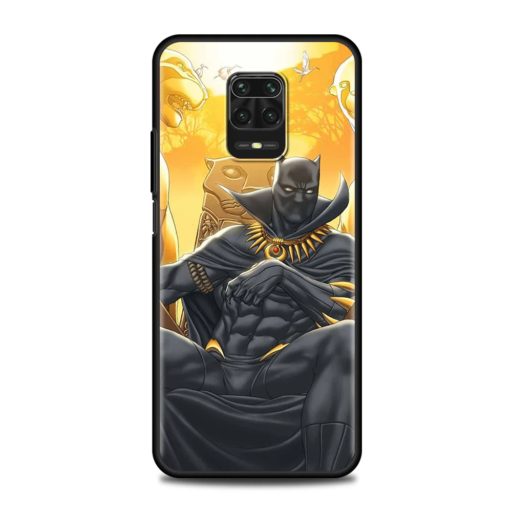 Phone Case For Xiaomi Redmi Note 9s 9 8 Pro 10 Pro 7 8t 10 note 9 4G 10 5G Black Silicone Fundas capitan america Avengers Marvel
