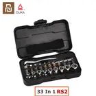 DUKA ATuMan RS2 33 в 1 многоцелевой Трещоточный ключ Отвертка S2 магнитные Биты Набор инструментов сделай сам бытовой инструмент для ремонта