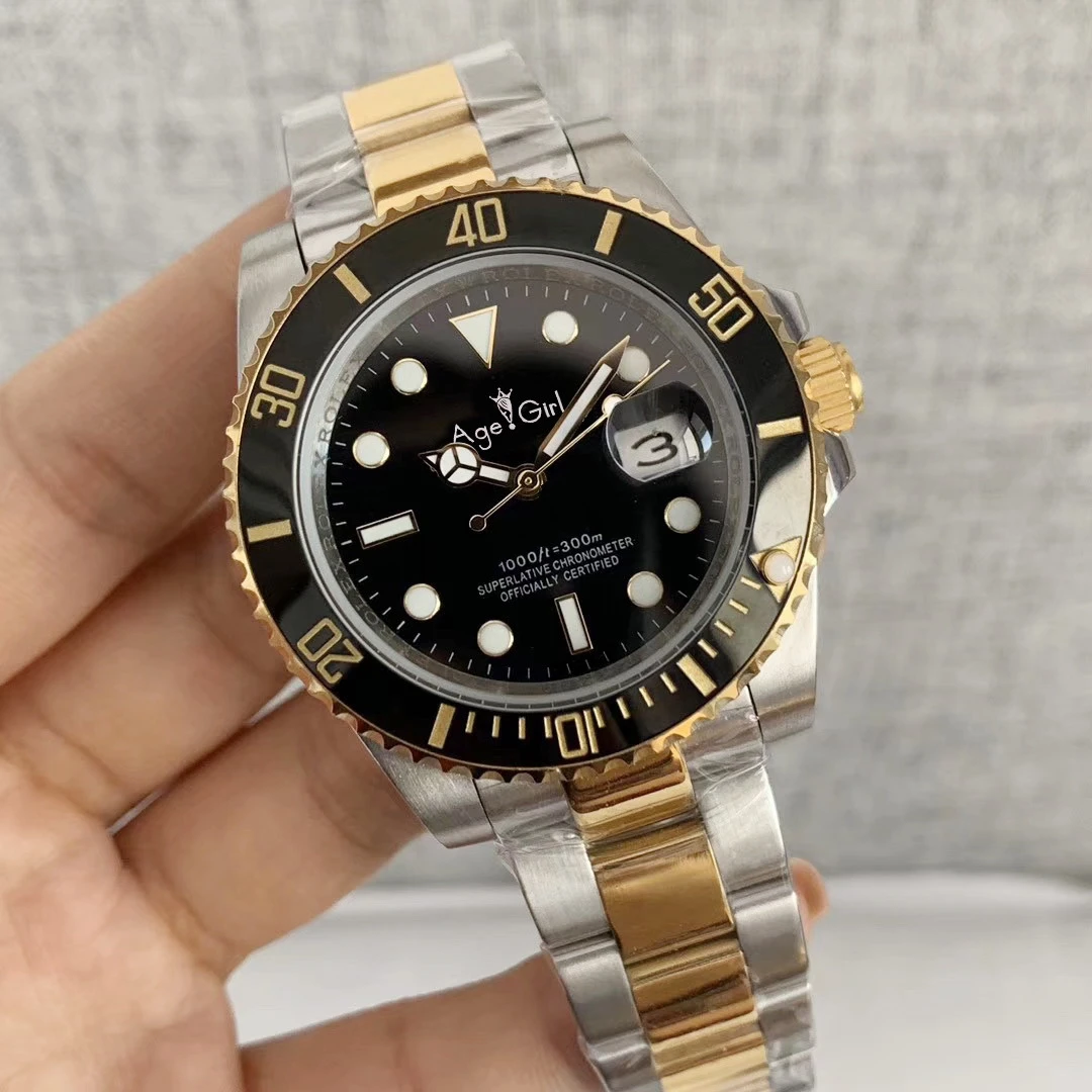 

2019 New LuxuryWristwatch Black Blue Ceramic Bezel Stanless Steel Mechanical Automatic Business Men Mens Sprot Watch 40mm