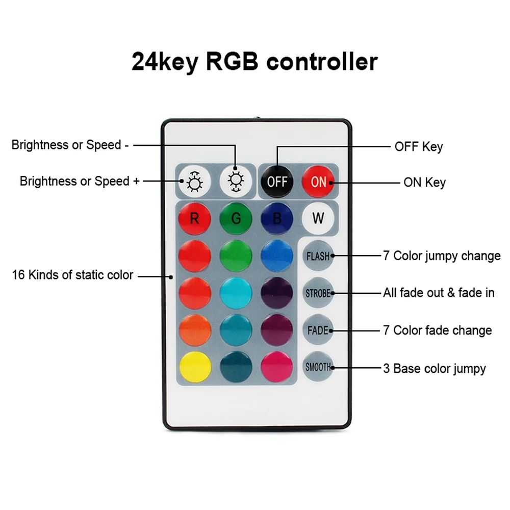 44 клавиши 24 DC12V два разъема выход ИК пульт дистанционного управления RGB лампа