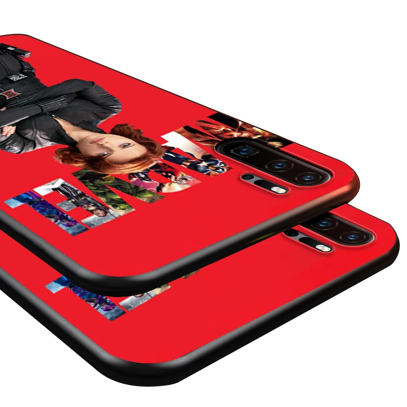

Marvel hero Black widow For Huawei P8 P9 P10 P20 P30 P40 P50 Lite E RU Pro 2017 2019 mini TPU Black Phone Case