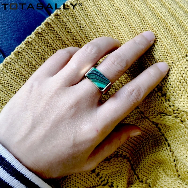 Женское кольцо прямоугольной формы TOTASALLY с геометрическим рисунком вечерние