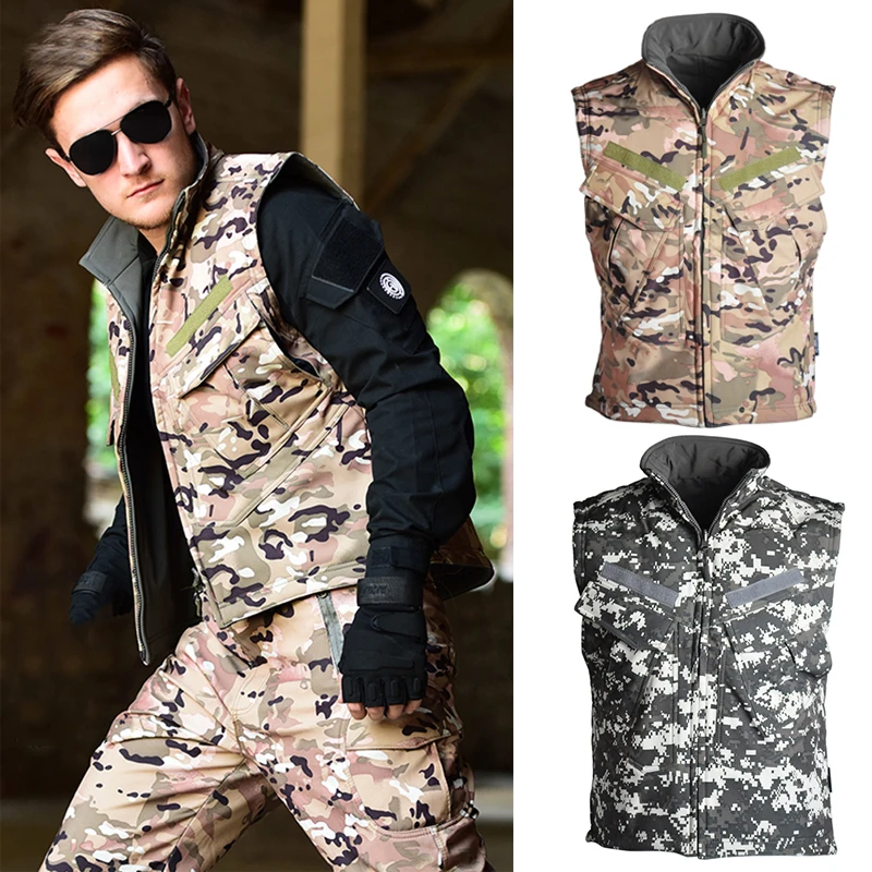 Мужская Флисовая тактическая жилетка гибкий термальный жилет рыбий туризм для
