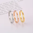 Новинка 2022, модное высококачественное простое кольцо TOBILO 2 мм, золотое, розовое, золотое, Серебряное, обручальное кольцо для пары, для женщин, оптовая продажа