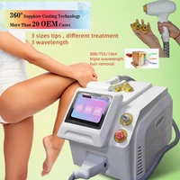 2022 new product 755 808 1064nm diode laser permanent painless effetctive hair removal laser machine for all kind skin hair