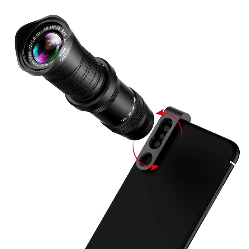 

4K HD 18-30X Zoom Mobile Phone Lens Monocular Optical Lens Observing Survey Telephoto DQ-Drop