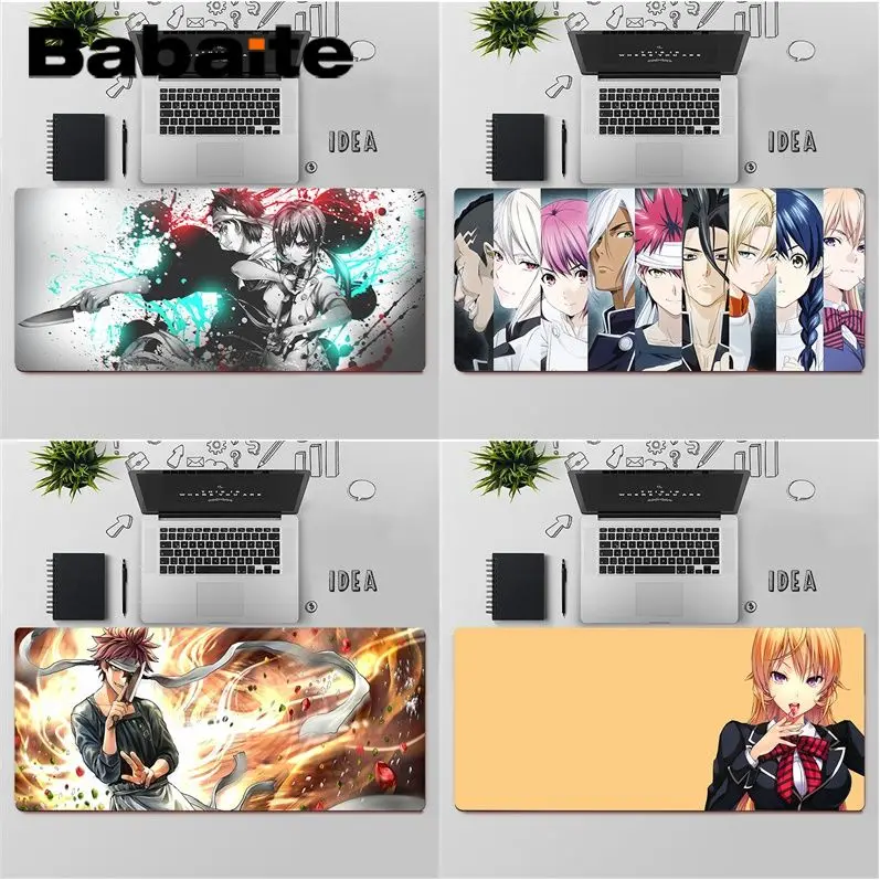 Babaite высокое качество Shokugeki Нет Сома блокированный край Мышь игровой коврик