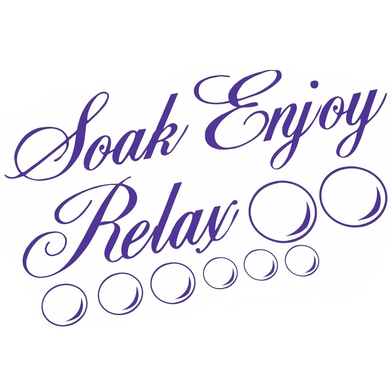 Замачивание Расслабление Наслаждайтесь ванной стены искусства стикер ПВХ