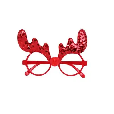 small red antlers Рождественские украшения для взрослых и детей, праздничные игрушки Санта снеговик, рога, очки, праздничное украшение - Цвет: small red antlers