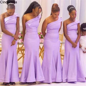 Bridesmaid Dresses One Shoulder Mermaid Floor Length Spandex Satin Bridesmaid Dresses With Zipper Back Wedding Party Dresses Bridesmaid Dresses One Shoulder Mermaid Floor Length Spandex Satin Bridesmaid Dresses With Zipper Back Wedding Party Dresses