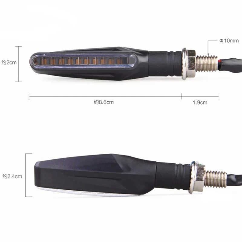 Сигналы поворота для мотоцикла хвост светильник светодиодный &quotбегущая вода&quot
