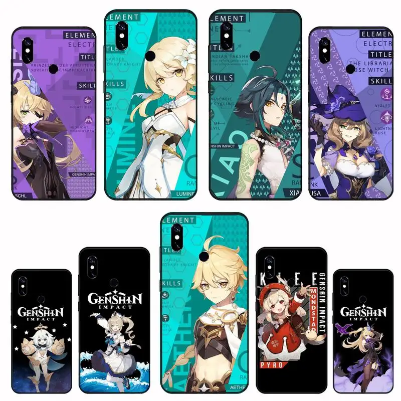 

Anime Genshin Impact Phone Case For Xiaomi Redmi 4x 5 plus 6A 7 7A 8 mi8 8lite 9 note 4 5 7 8 pro