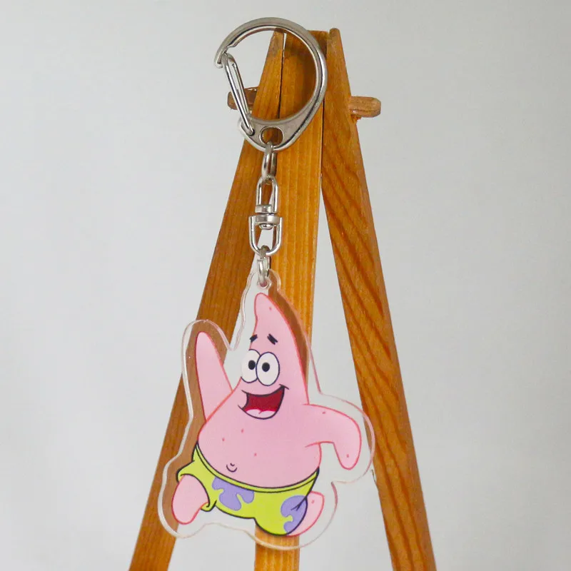 7 видов стилей персонажи мультфильма Губка Боб акриловая цепочка для ключей