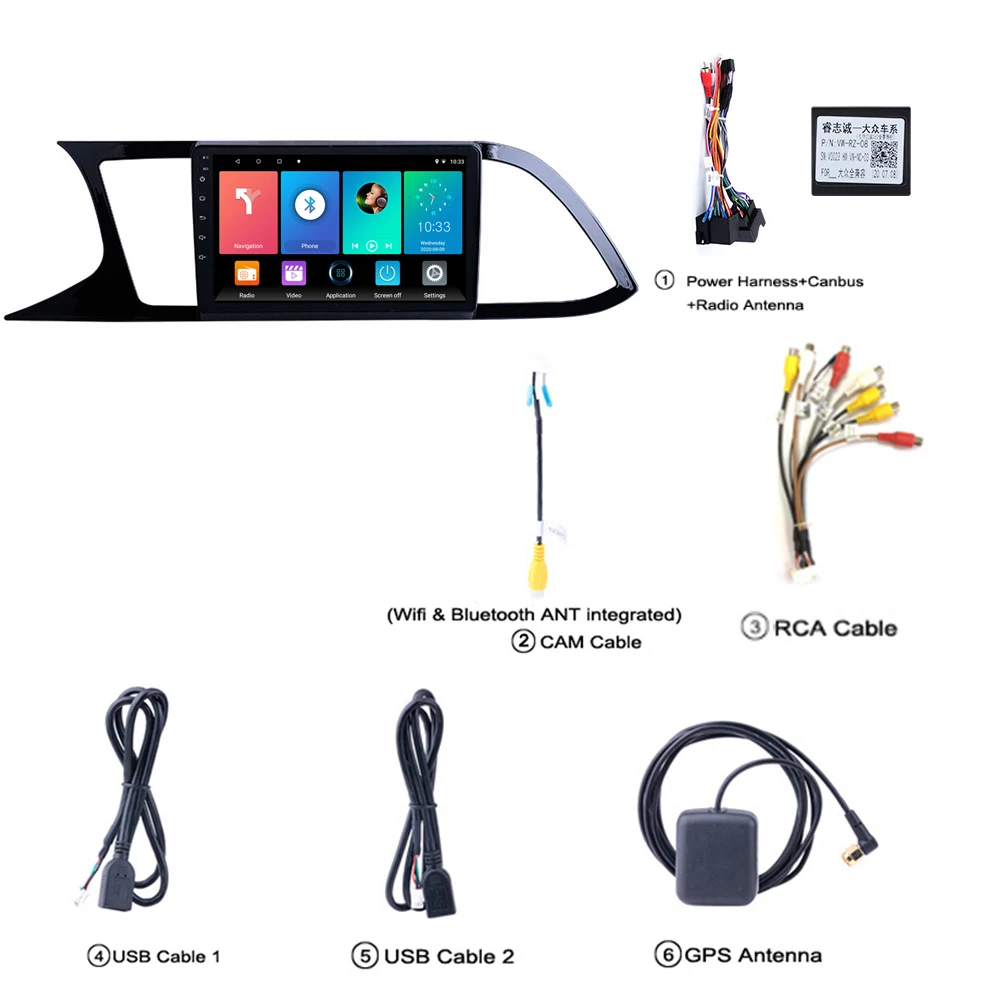 

2 Din 9 Inch Car Radio Multimedia Android 8.1 Video Player Navigation GPS For Seat Leon 3 2012 - 2020 Autoradio Stereo NO DVD